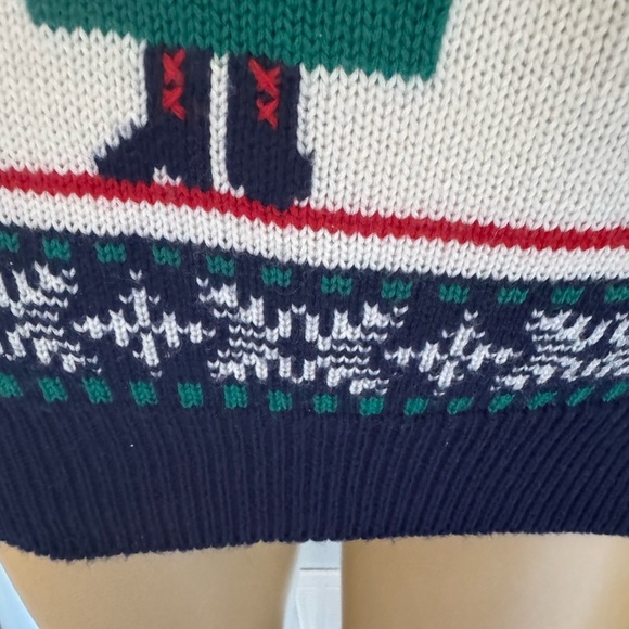 Vintage Jennifer Moore hand knit novelty rare winter arctic Eskimo sweater. - Picture 7 of 13